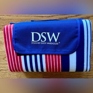 New DSW Beach Blanket- Yoga Mat - Patriot Colors - 52” x 68” - Folds To 14” x 9”